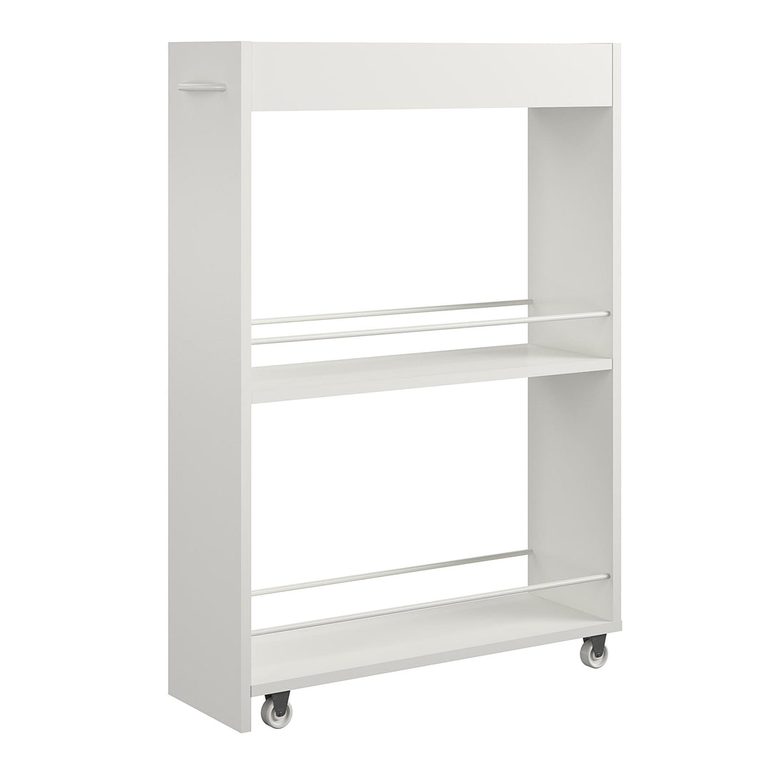 Trestle's solution for compact laundry rooms: slim storage cart -  White