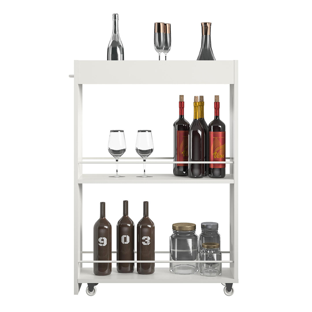 Optimize laundry space with Trestle's slim cart -  White