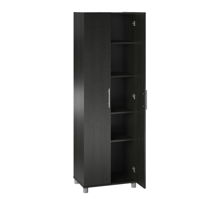 24 inch utility storage cabinet for home -  Black Oak