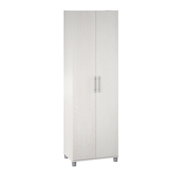 Durable 24 inch utility storage cabinet -  Ivory Oak