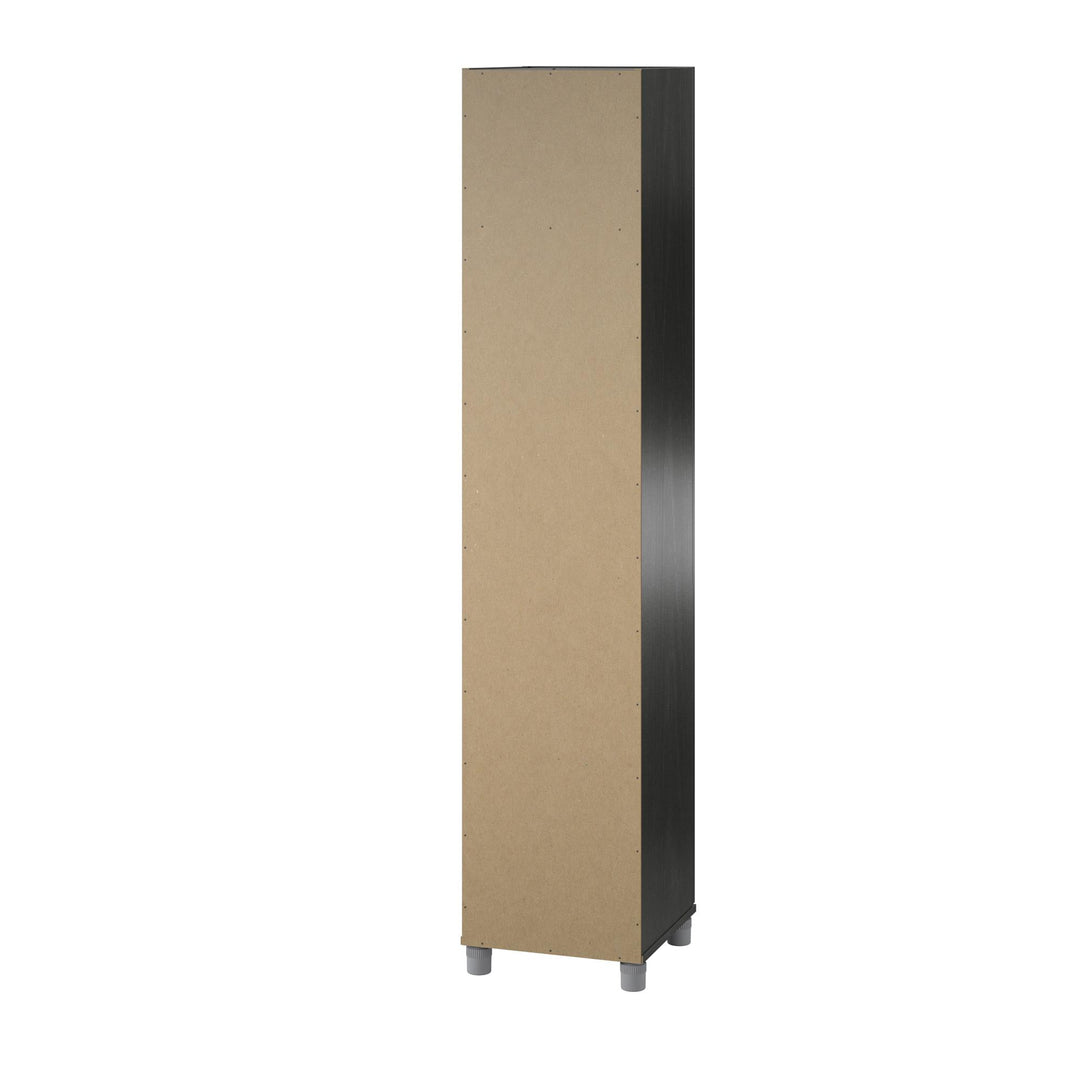 Modern utility cabinet with adjustable shelves -  Black Oak