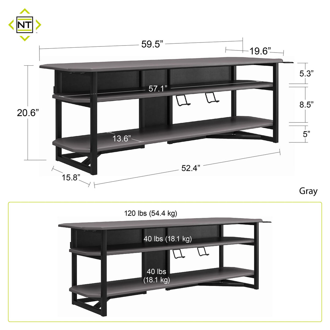 Quest stand with game storage -  Gray