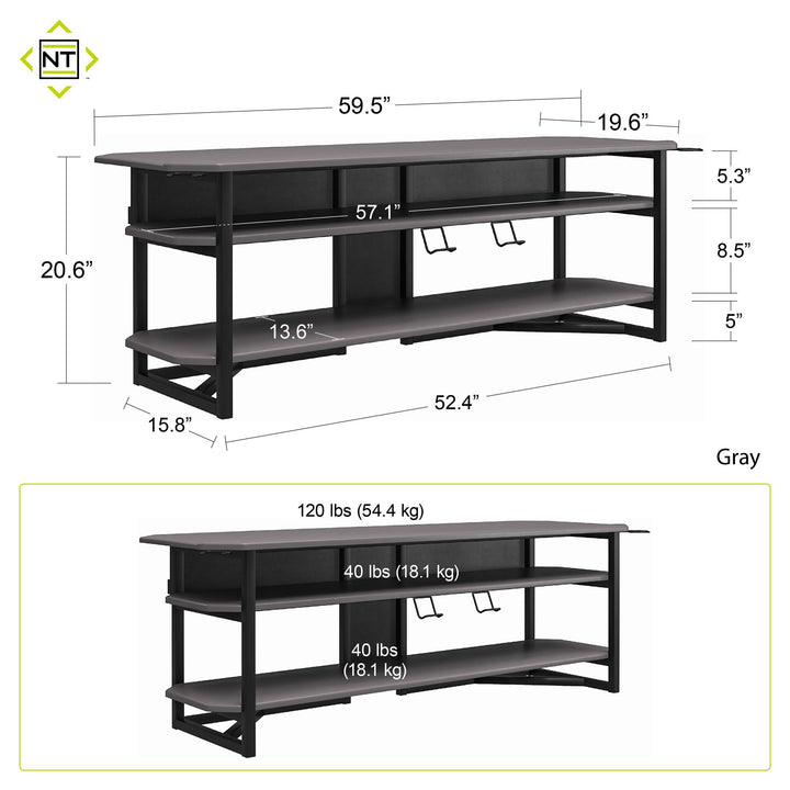 Quest stand with game storage -  Gray