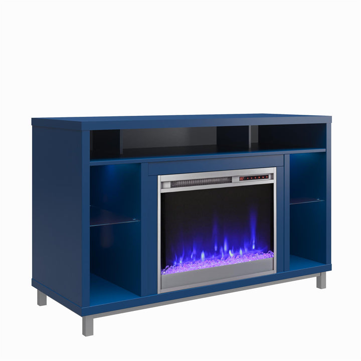 TV Stand for 48 Inch TV with Fireplace -  Navy 