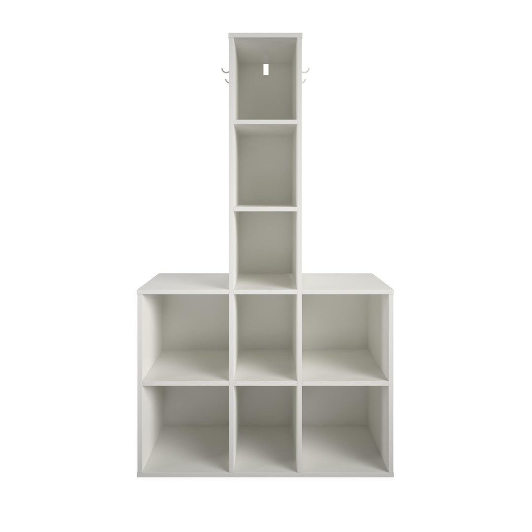 coat rack with storage - White