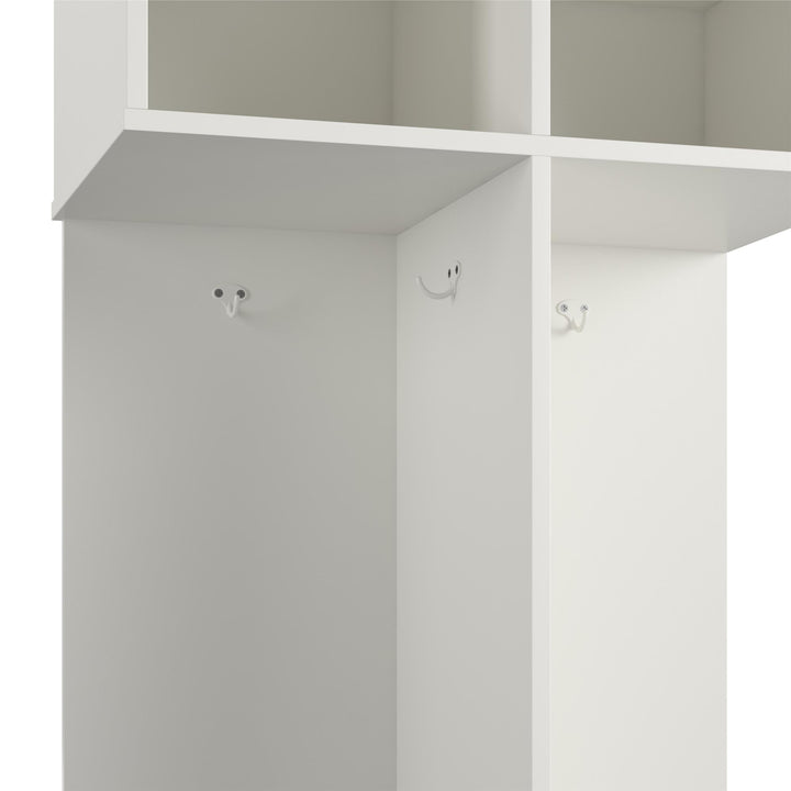 shelf coat rack combo - White