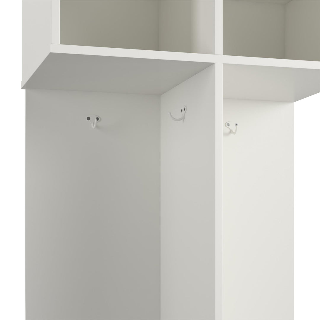 shelf coat rack combo - White