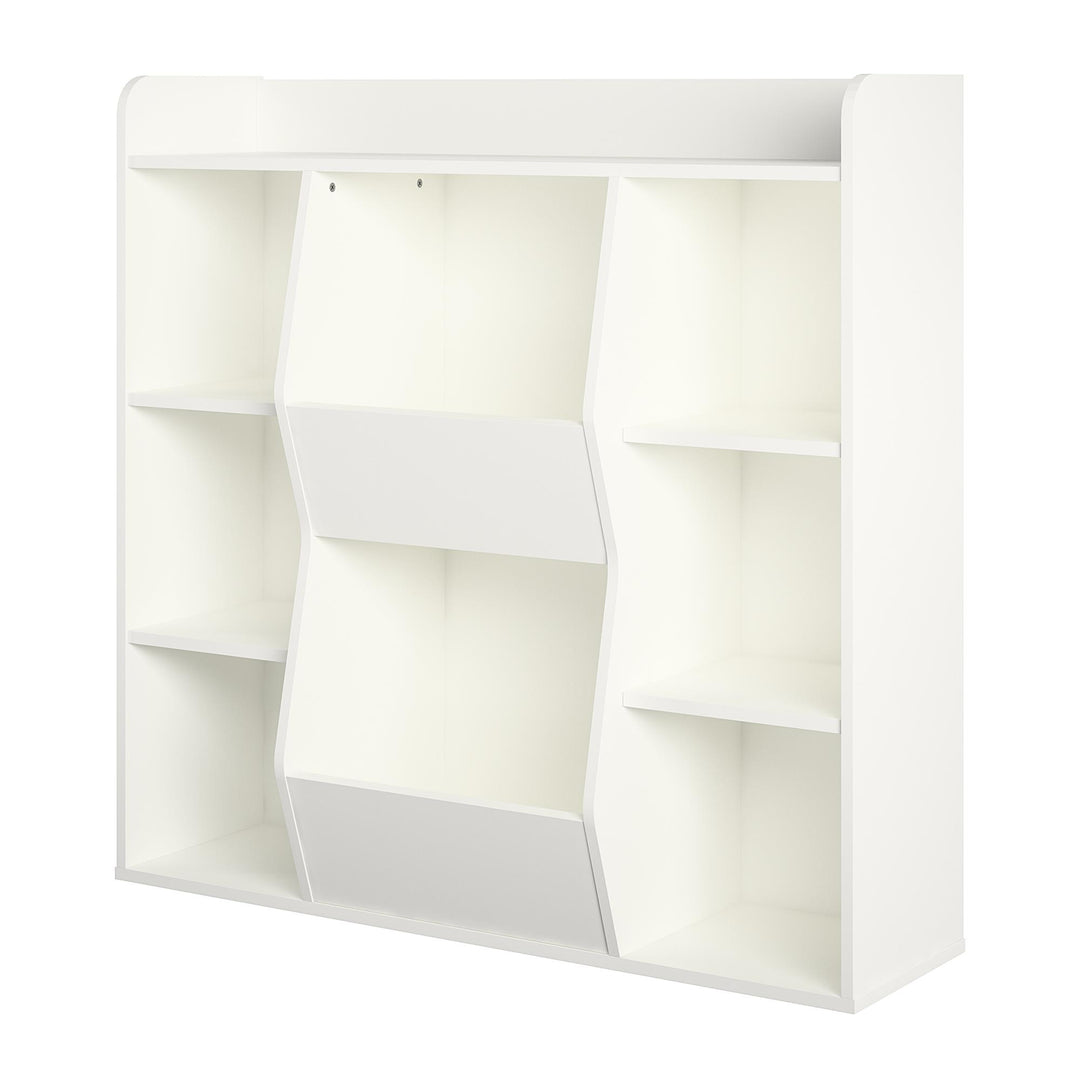 toy organizer with book rack - White