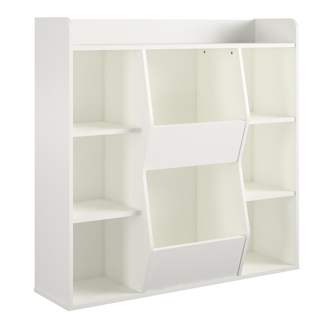 toy organizer with bookshelf - White