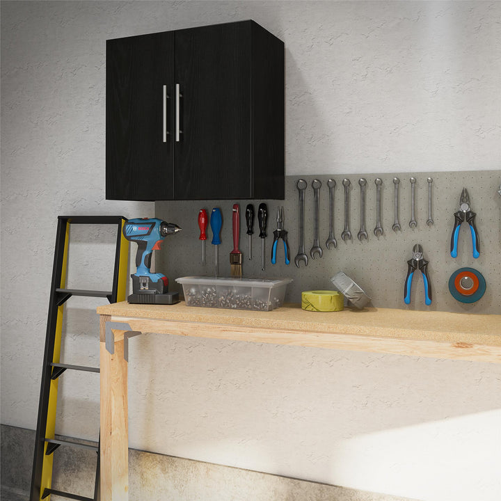 Stylish Wall Cabinet for Modern Bathroom -  Black Oak
