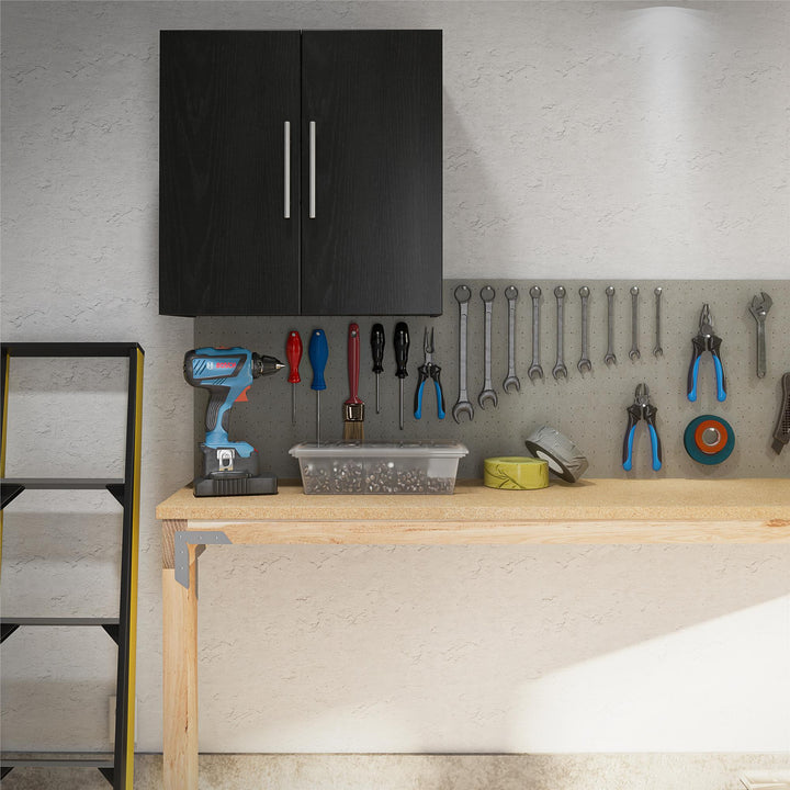 Spacious Camberly Wall Cabinet for Storage -  Black Oak