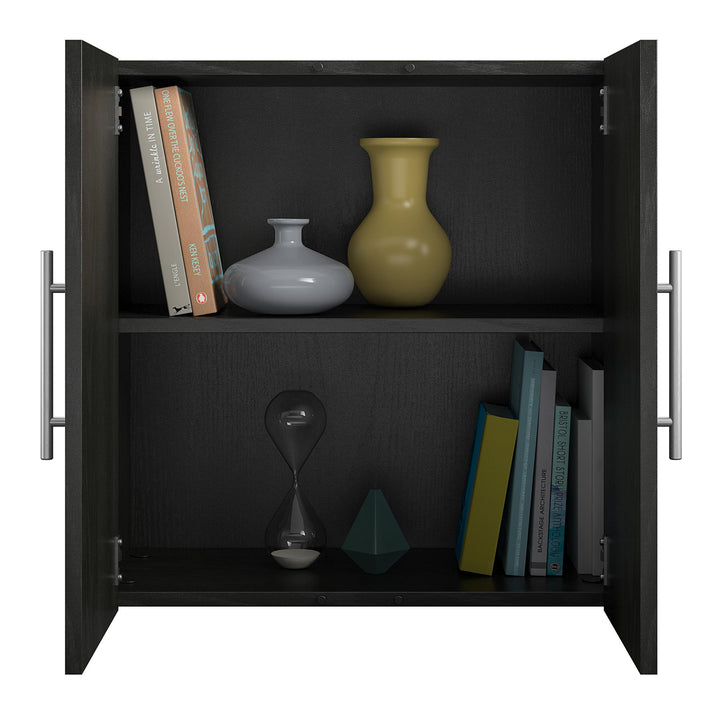 Easy to Clean Wall Cabinet for Bathroom -  Black Oak