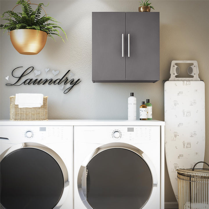 Easy to Install Camberly 24 Inch Wall Cabinet -  Graphite Grey