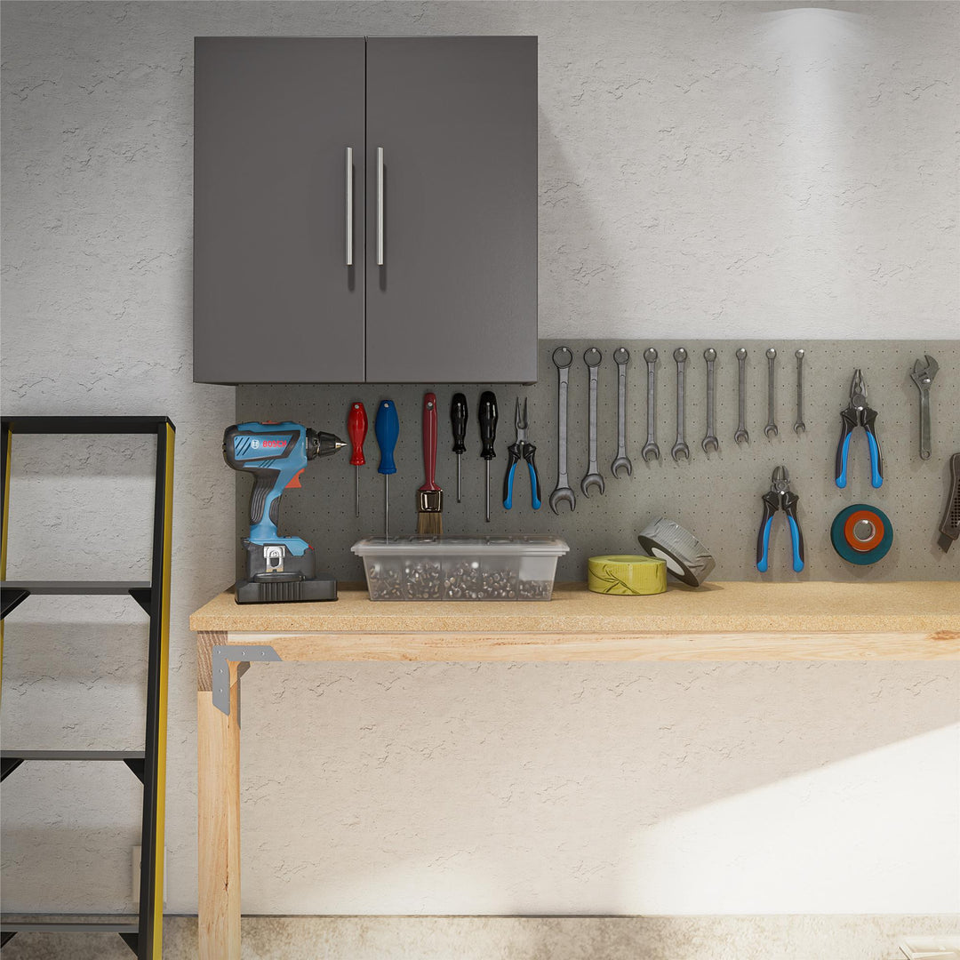 Spacious and Organized Camberly Wall Cabinet -  Graphite Grey