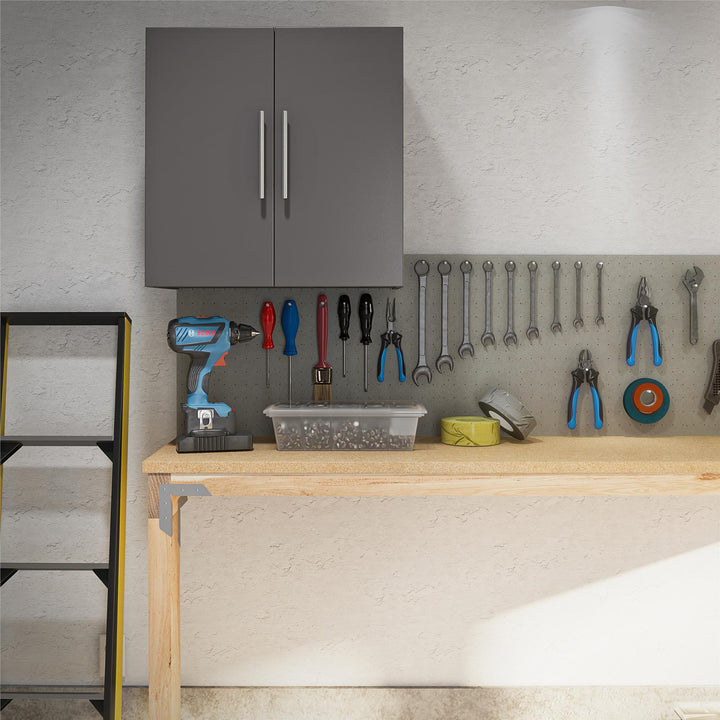 Spacious and Organized Camberly Wall Cabinet -  Graphite Grey