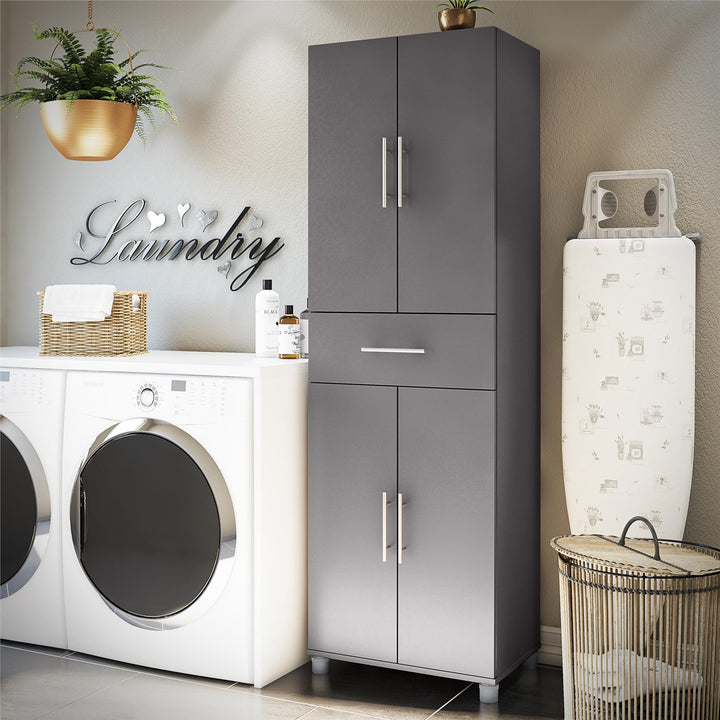 24 inch wide cabinet with 4 doors - Graphite Grey