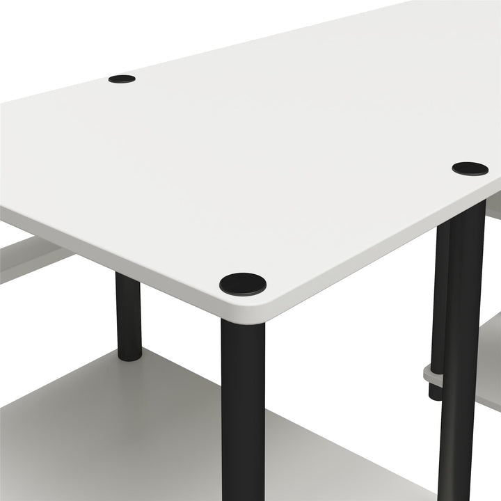 Condor modern pedestal desk -  White
