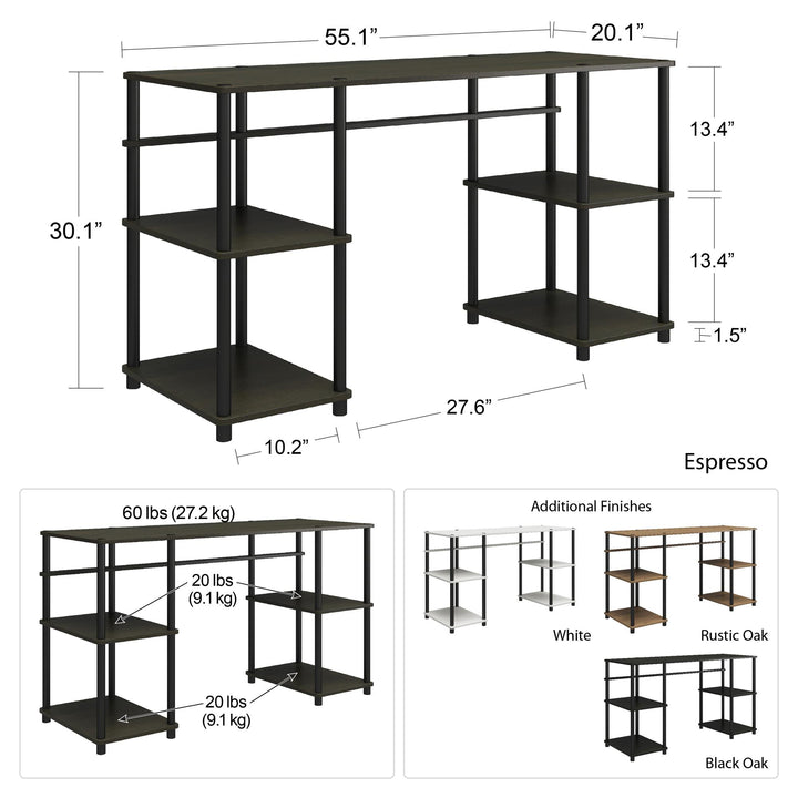 Shelves computer desk Condor -  White