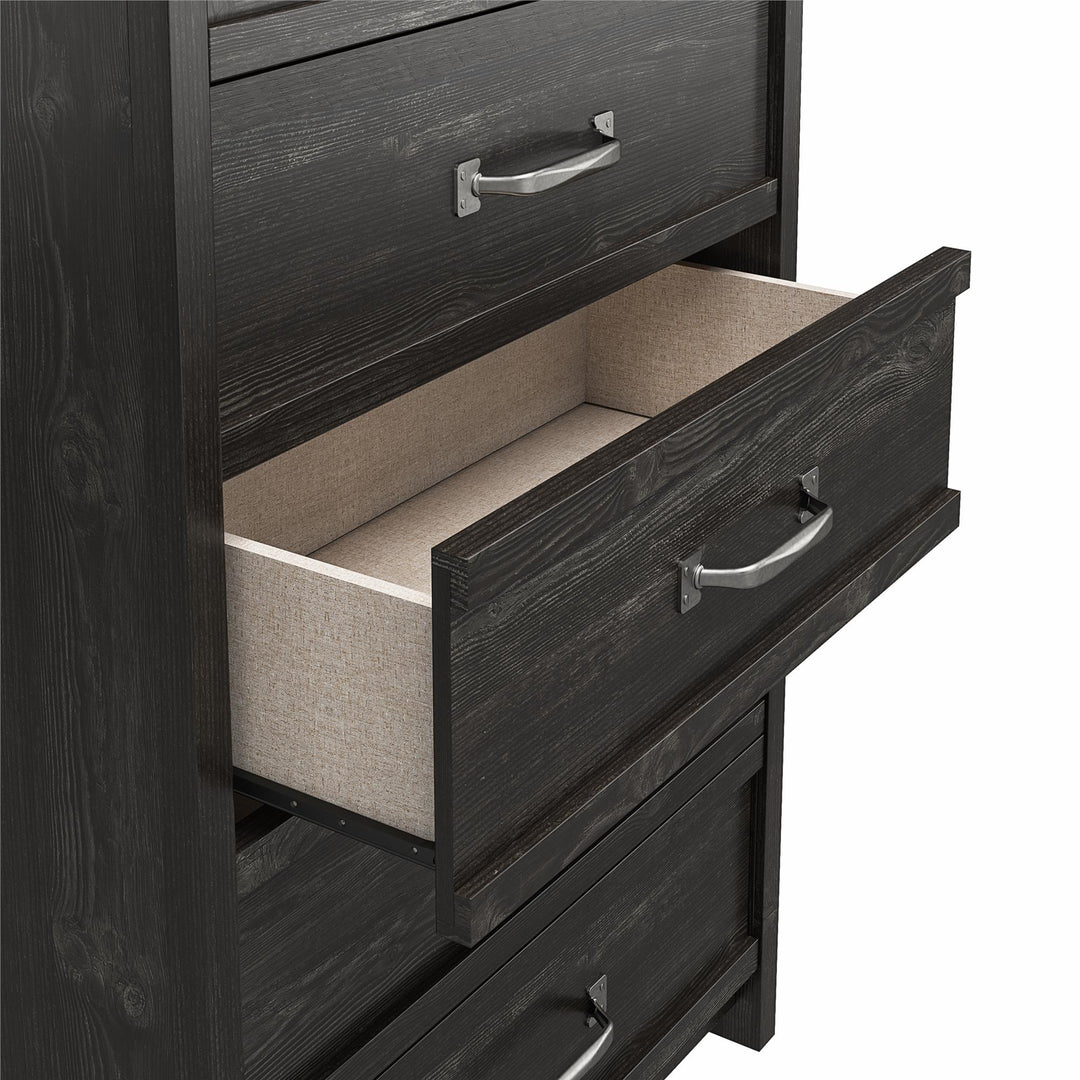 Pewter handle dresser by Draven -  Black Oak