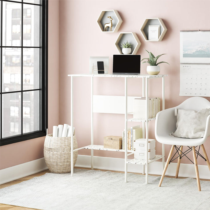 Berkeley desk with open storage -  Terrazzo