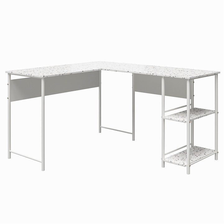 Spacious Berkeley L-shaped desk -  Terrazzo