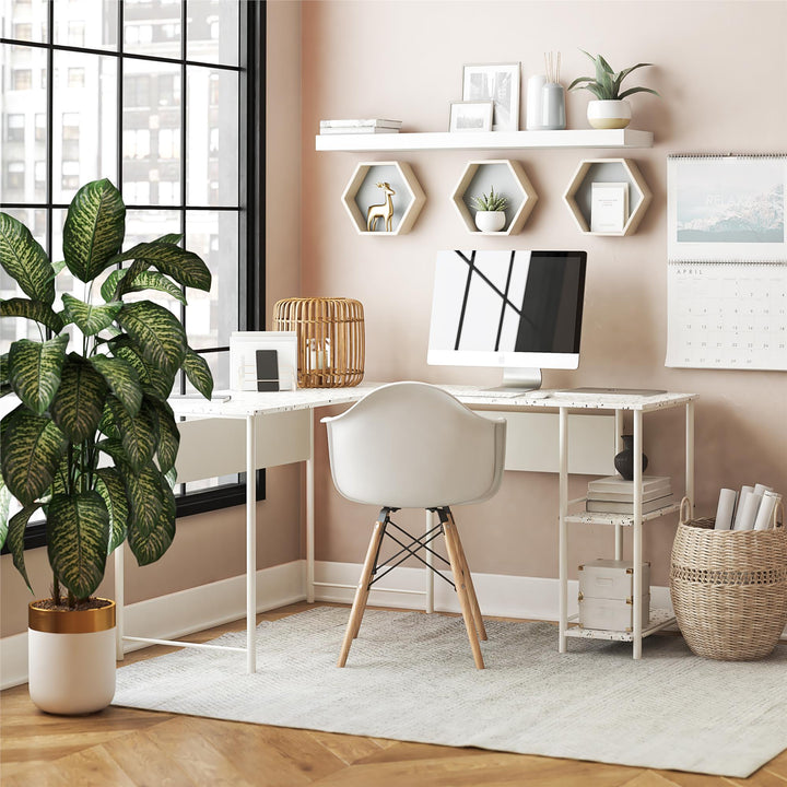 Work-efficient Berkeley L desk -  Terrazzo