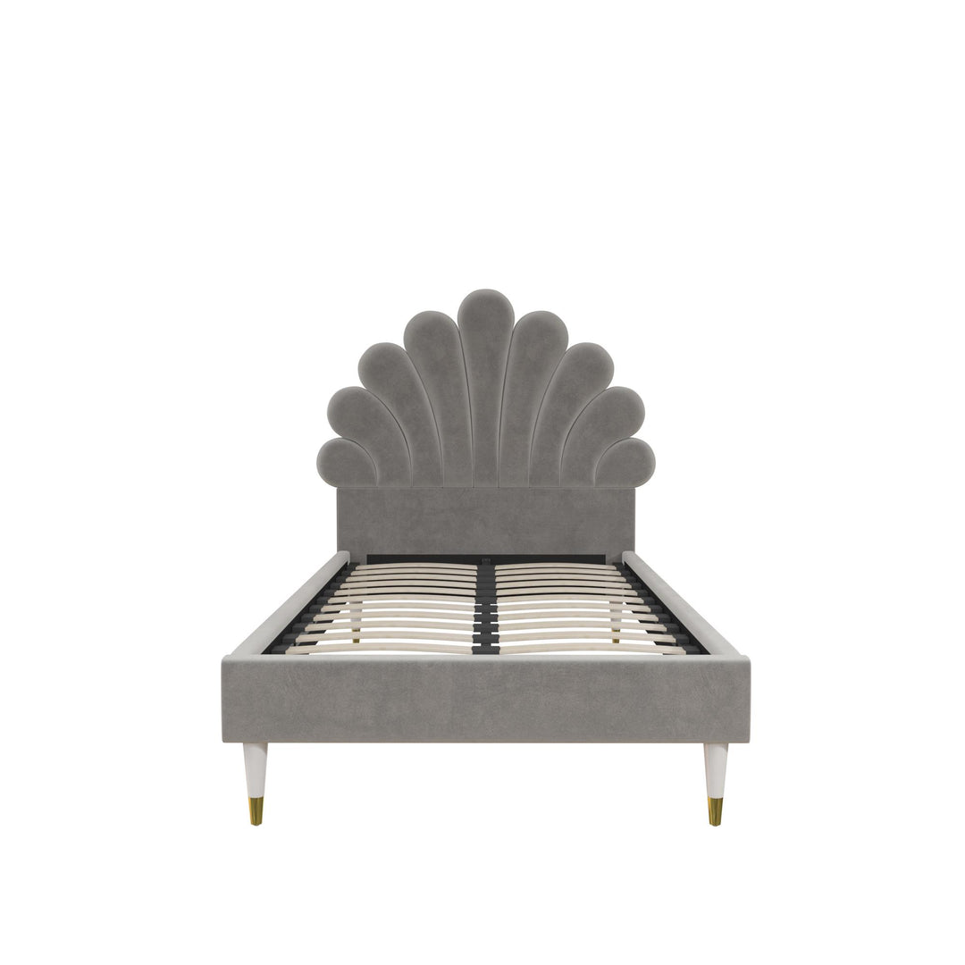 Little Seeds Monarch Hill Upholstered Poppy Bed - Gray - Twin