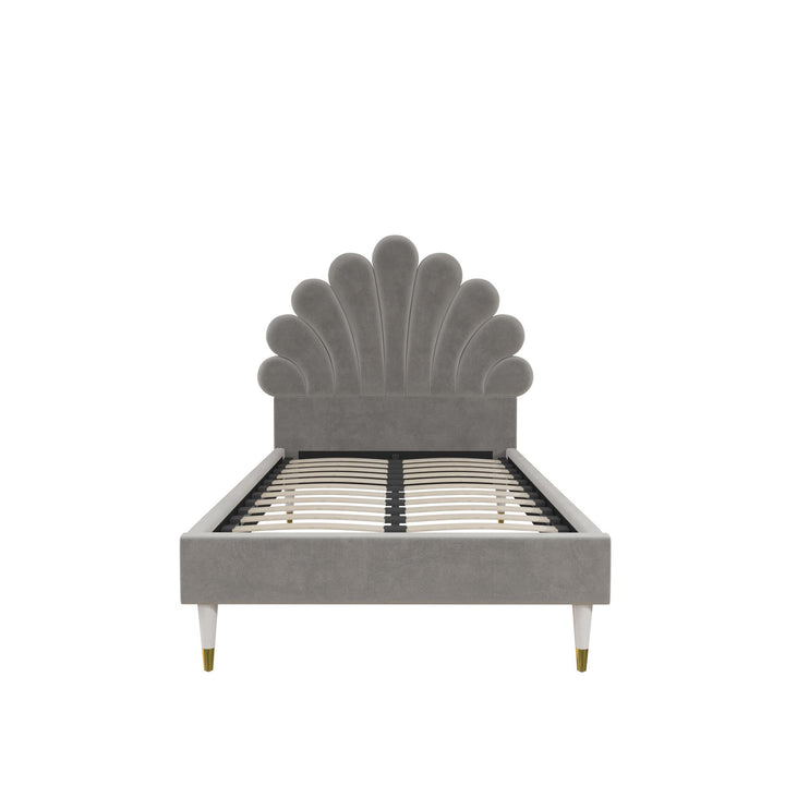 Little Seeds Monarch Hill Upholstered Poppy Bed - Gray - Twin