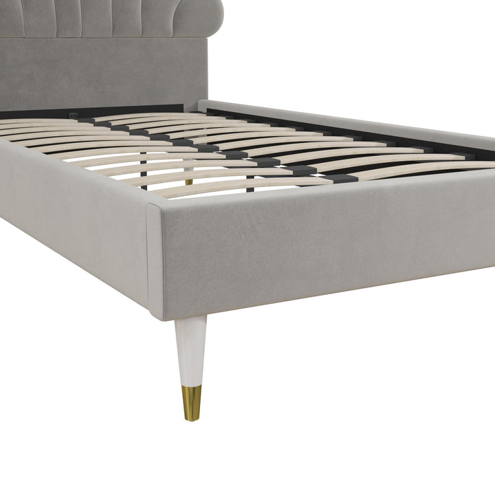 Little Seeds Monarch Hill Upholstered Poppy Bed - Gray - Twin
