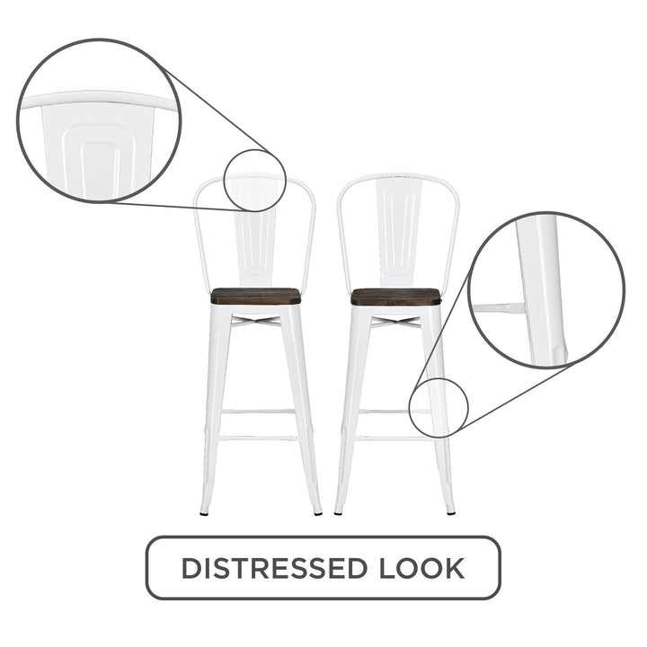 Luxor bar stools for kitchen island -  White
