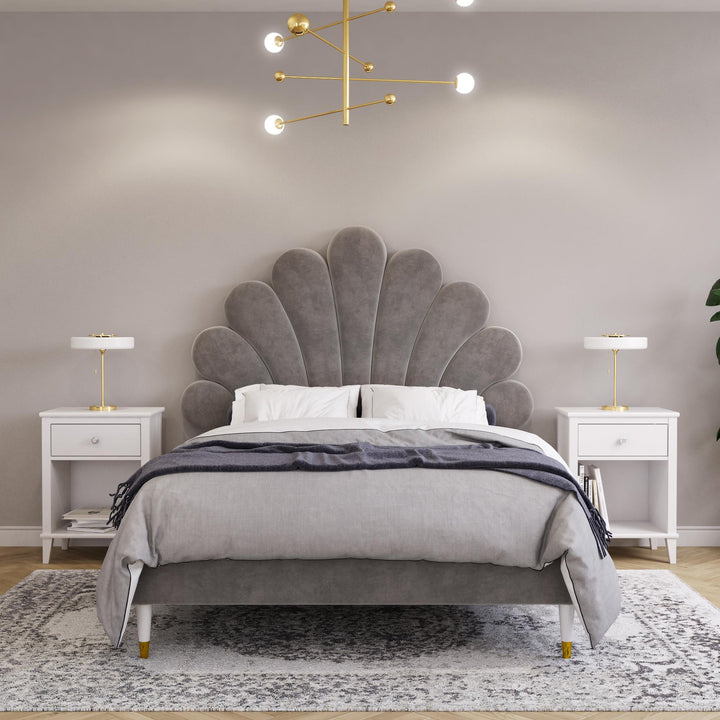 Little Seeds Monarch Hill Upholstered Poppy Bed - Gray - Full