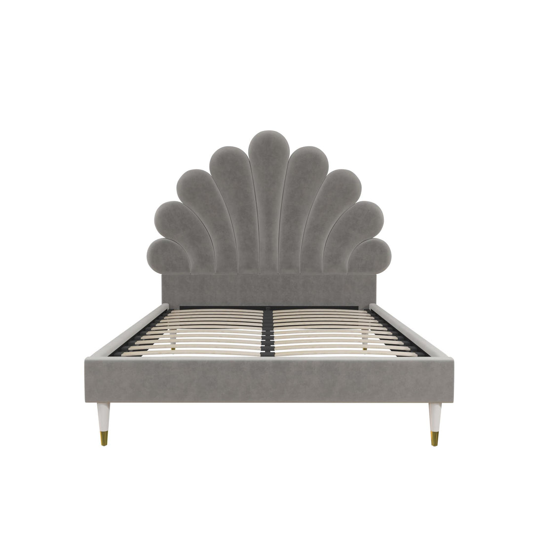 Little Seeds Monarch Hill Upholstered Poppy Bed - Gray - Full