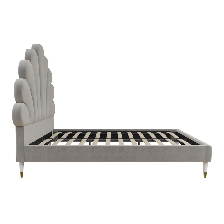 Little Seeds Monarch Hill Upholstered Poppy Bed - Gray - Full
