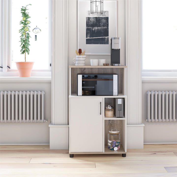 Whitmore 1 Door Microwave Stand -  White