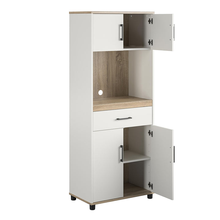 Tall cabinet coffee storage -  White