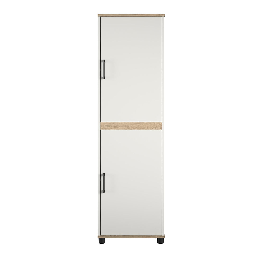 Whitmore 2 Door Multipurpose Storage Cabinet with 4 Shelves  -  White