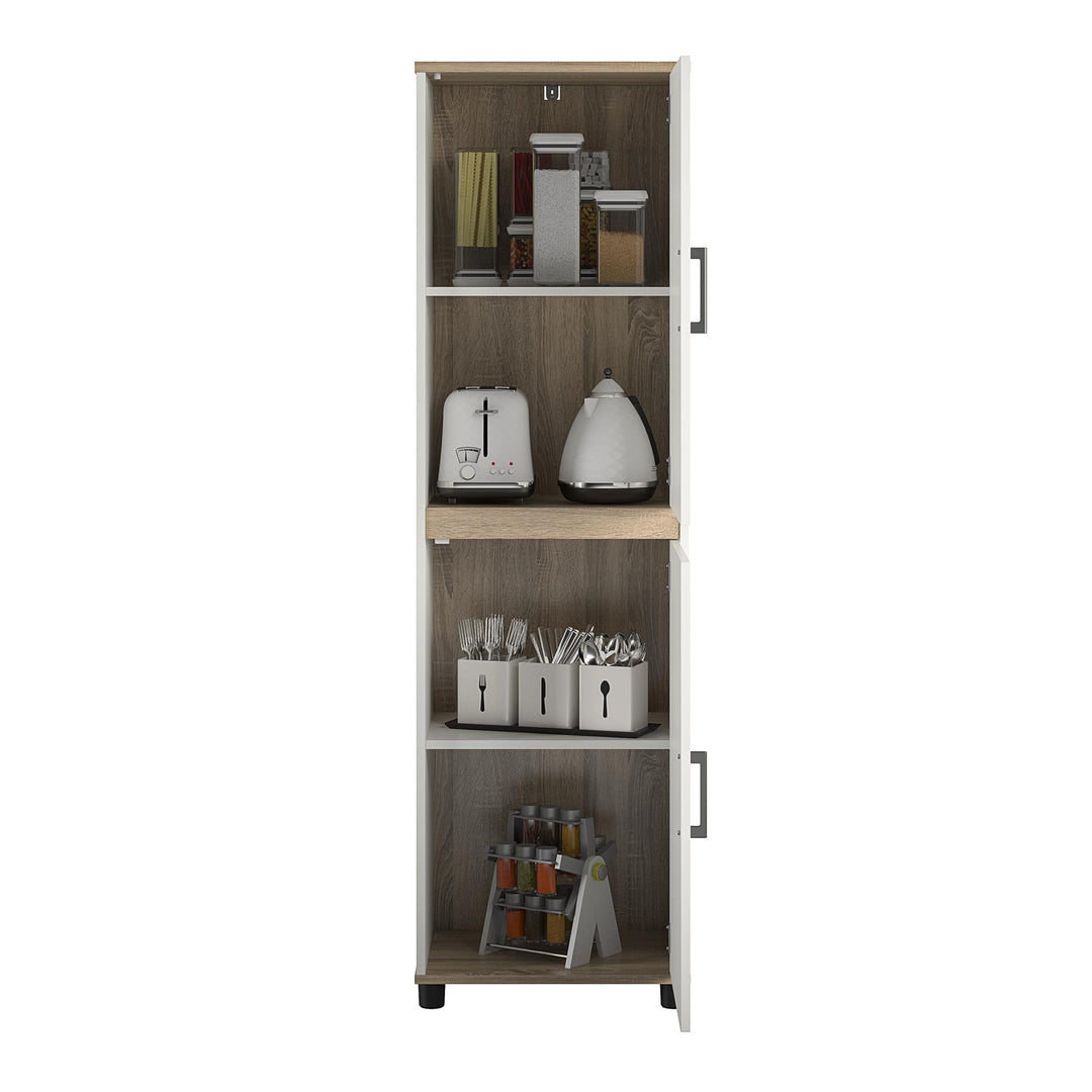 Whitmore 2 Door Multipurpose Storage Cabinet with 4 Shelves - White