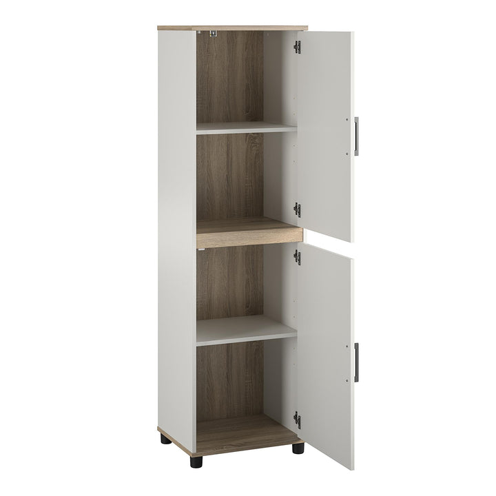 4 shelves storage cabinet for versatile use -  White