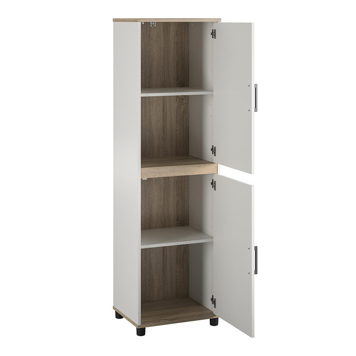 Whitmore 2 Door Multipurpose Storage Cabinet with 4 Shelves - White
