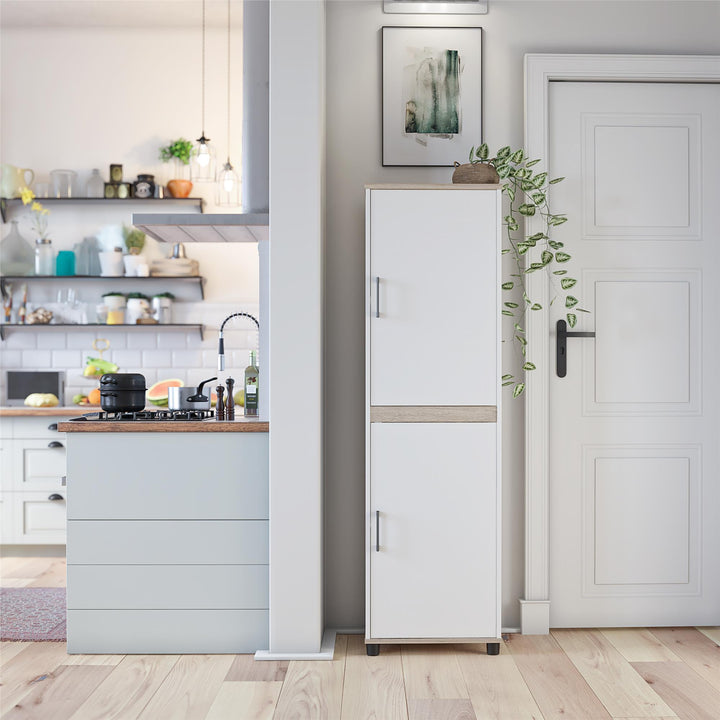 Whitmore 2 Door Multipurpose Storage Cabinet with 4 Shelves - White