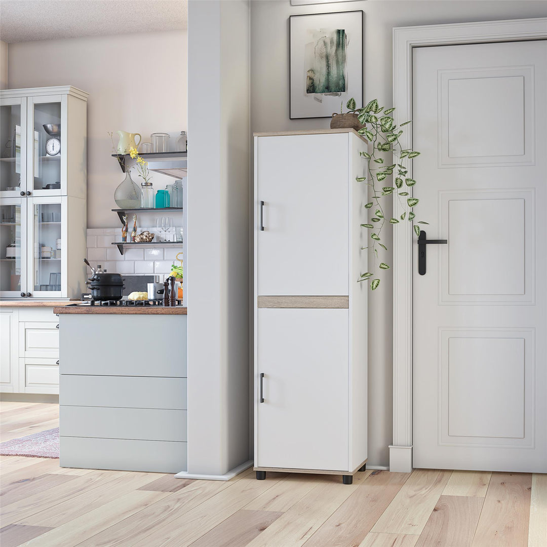 Whitmore 2 Door Multipurpose Storage Cabinet with 4 Shelves - White