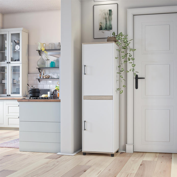 Whitmore 2 Door Multipurpose Storage Cabinet with 4 Shelves - White
