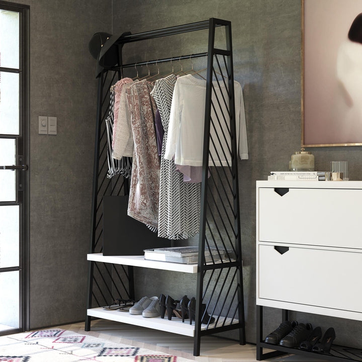 CosmoLiving by Cosmopolitan Brielle Entryway Storage  -  White