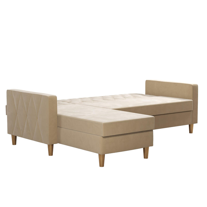 Liberty Reversible Sectional/Futon with Storage - Ivory