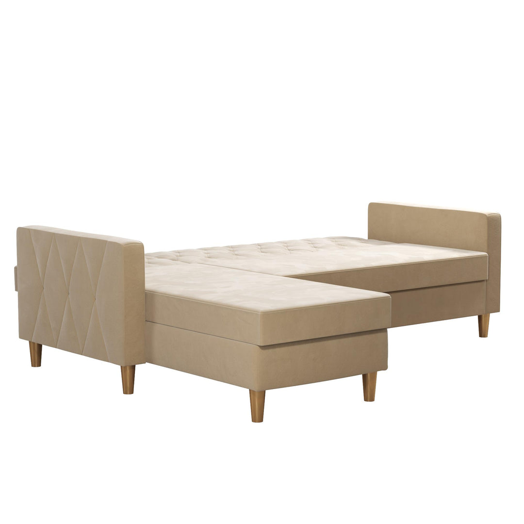 Liberty Reversible Sectional/Futon with Storage - Ivory