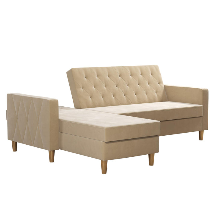 Liberty Reversible Sectional/Futon with Storage - Ivory