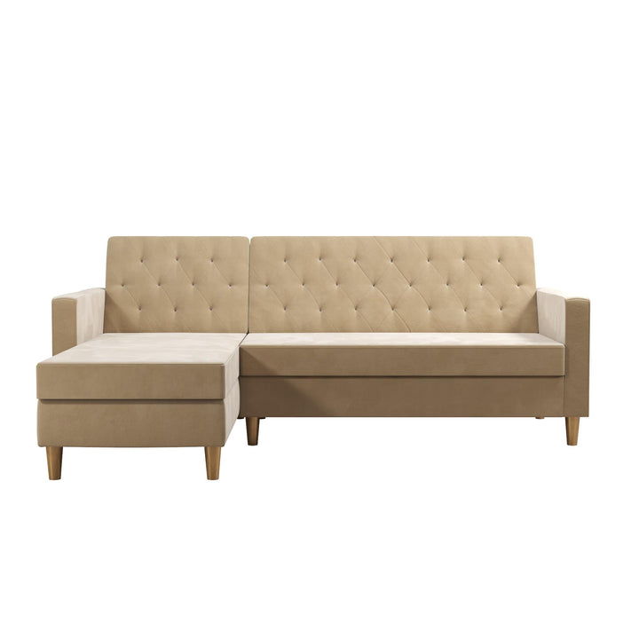 Liberty Reversible Sectional/Futon with Storage - Black