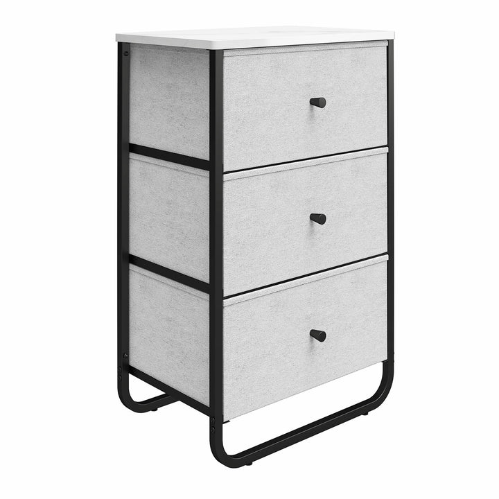 Bin Storage Organizer - White marble