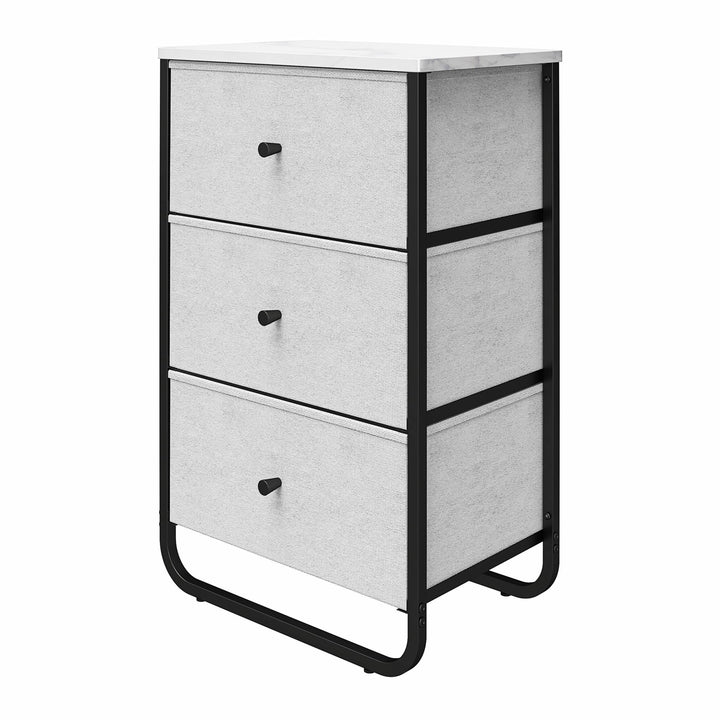 Metal Frame Storage Organizer - White marble