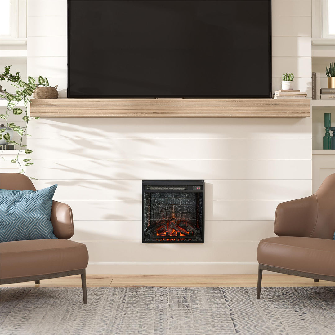18" electric fireplace insert -  Black